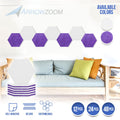 silexofy Hexagon Felt Sound Absorbing Wall Panel - White and Burgundy - KK1224