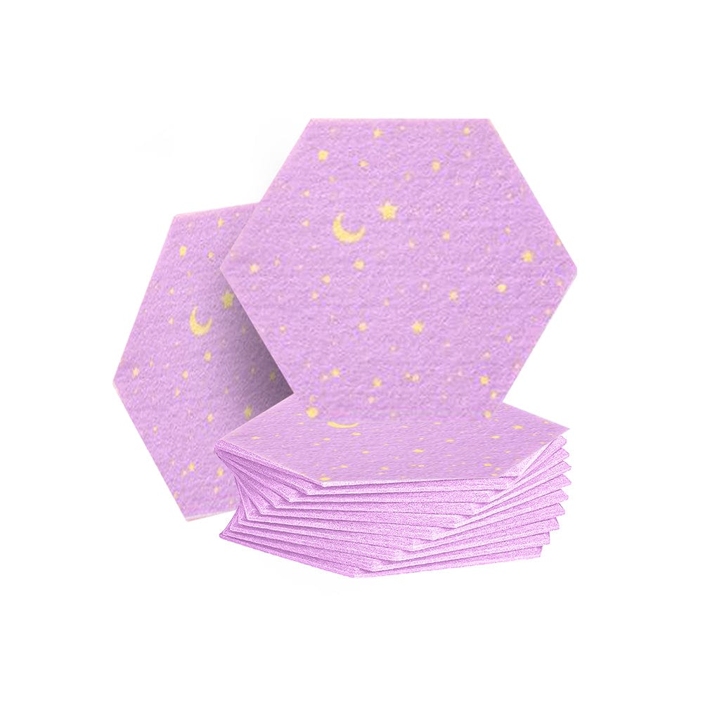silexofy Hexagon Felt Sound Absorbing Wall Panel - Starry Art - KK1231