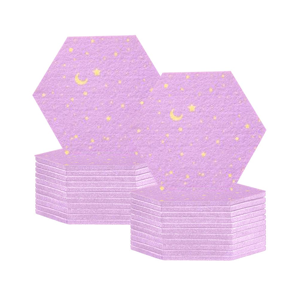 silexofy Hexagon Felt Sound Absorbing Wall Panel - Starry Art - KK1231