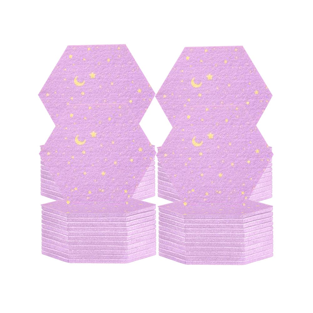 silexofy Hexagon Felt Sound Absorbing Wall Panel - Starry Art - KK1231