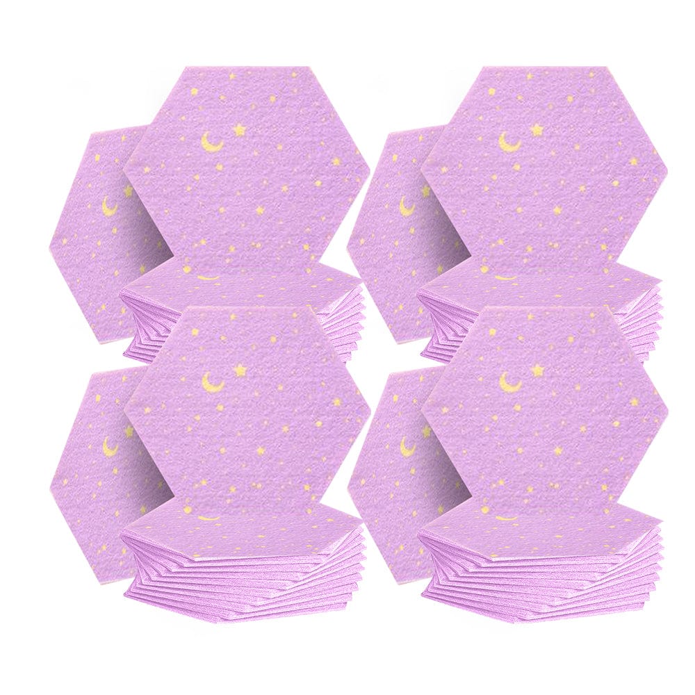 silexofy Hexagon Felt Sound Absorbing Wall Panel - Starry Art - KK1231