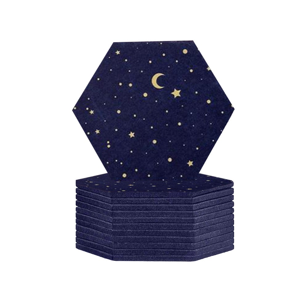 silexofy Hexagon Felt Sound Absorbing Wall Panel - Starry Art - KK1231