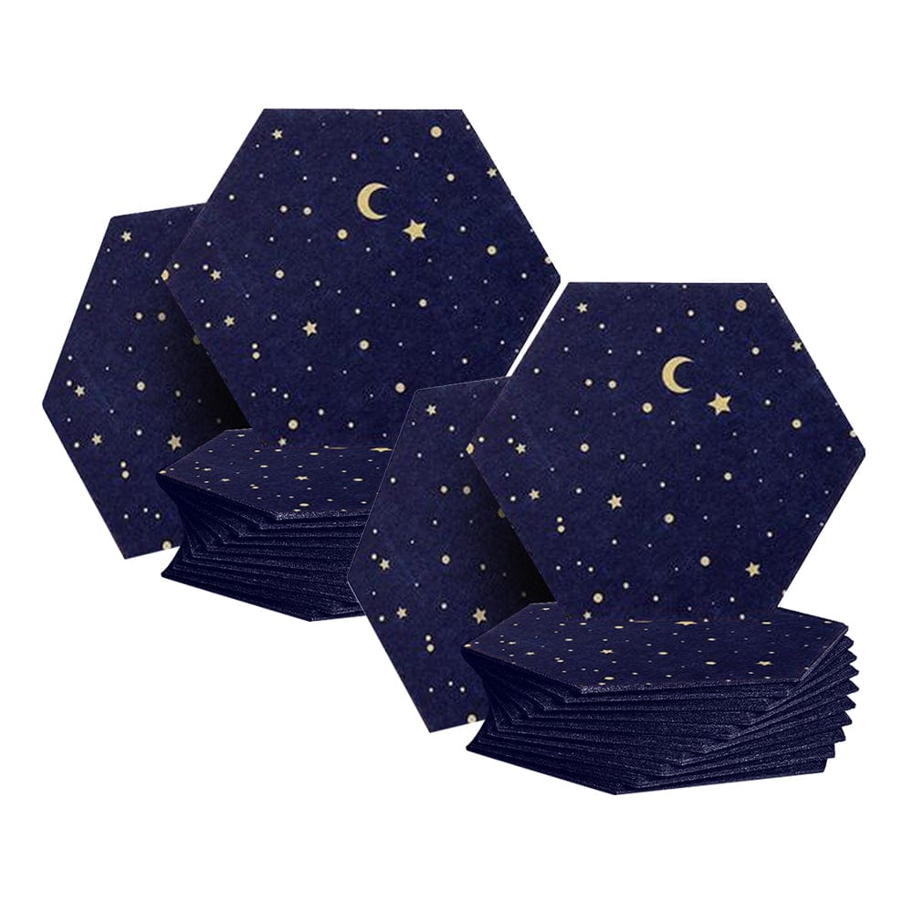 silexofy Hexagon Felt Sound Absorbing Wall Panel - Starry Art - KK1231