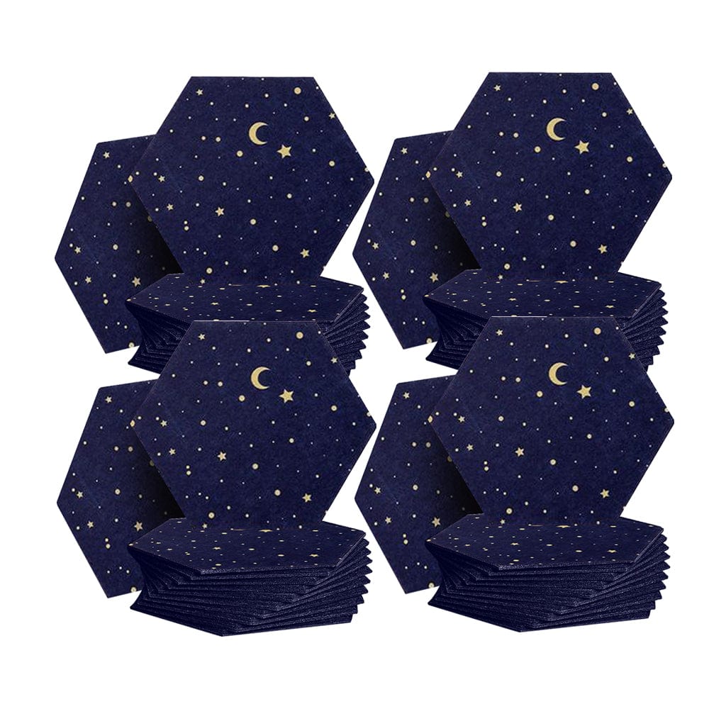silexofy Hexagon Felt Sound Absorbing Wall Panel - Starry Art - KK1231