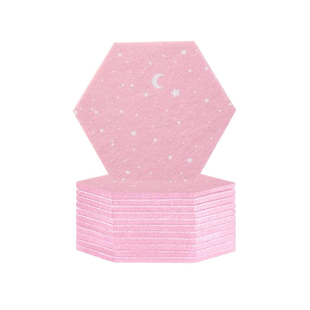 silexofy Hexagon Felt Sound Absorbing Wall Panel - Starry Art - KK1231