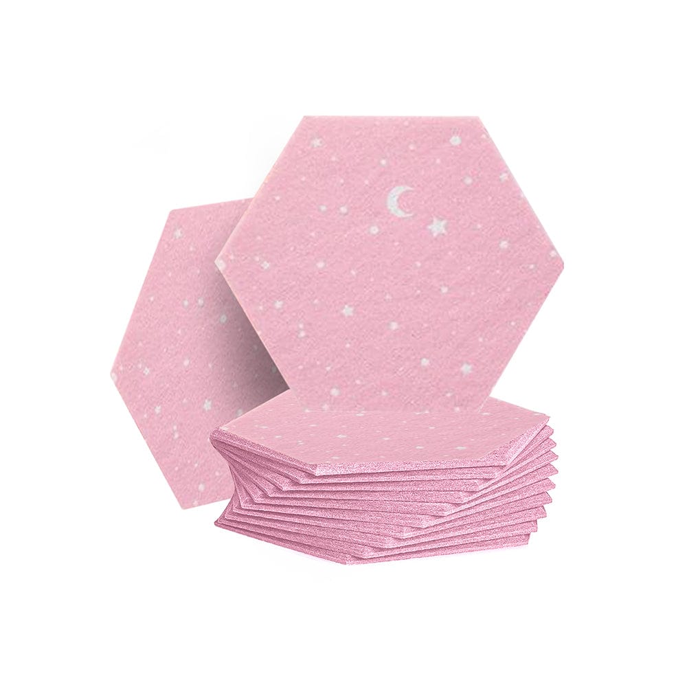 silexofy Hexagon Felt Sound Absorbing Wall Panel - Starry Art - KK1231