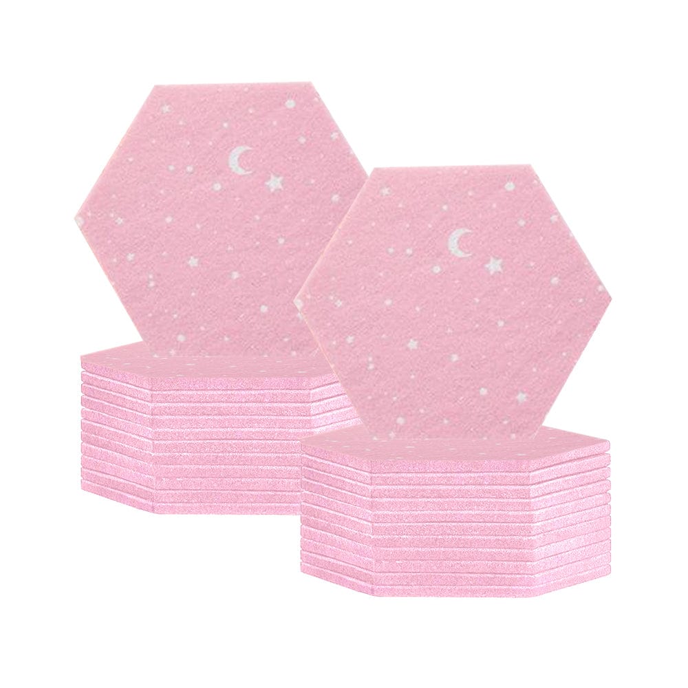 silexofy Hexagon Felt Sound Absorbing Wall Panel - Starry Art - KK1231