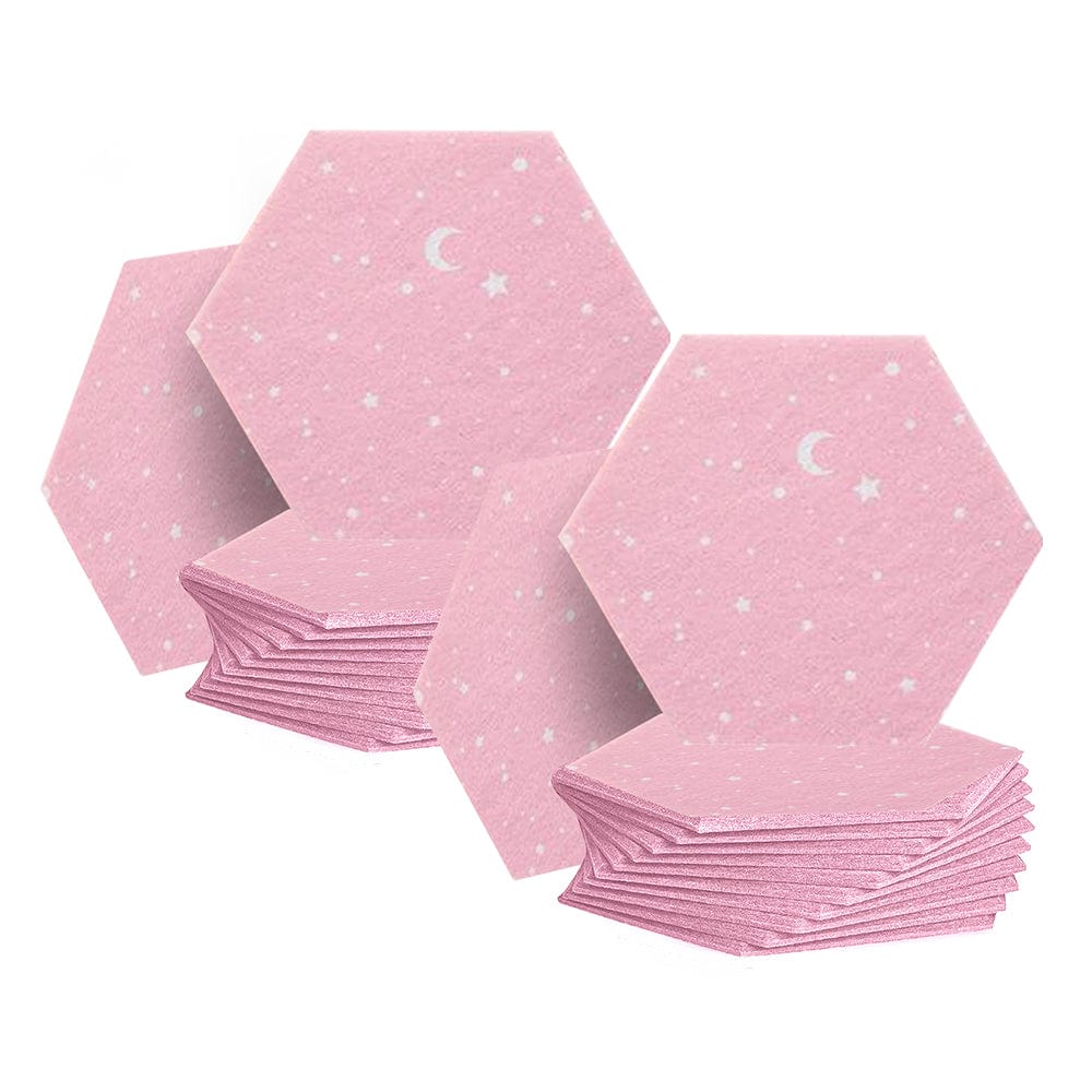 silexofy Hexagon Felt Sound Absorbing Wall Panel - Starry Art - KK1231