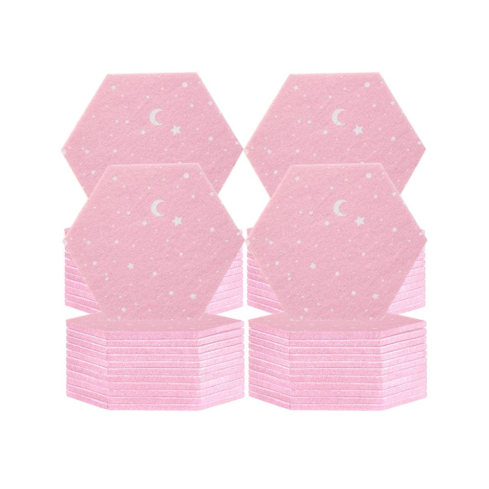 silexofy Hexagon Felt Sound Absorbing Wall Panel - Starry Art - KK1231