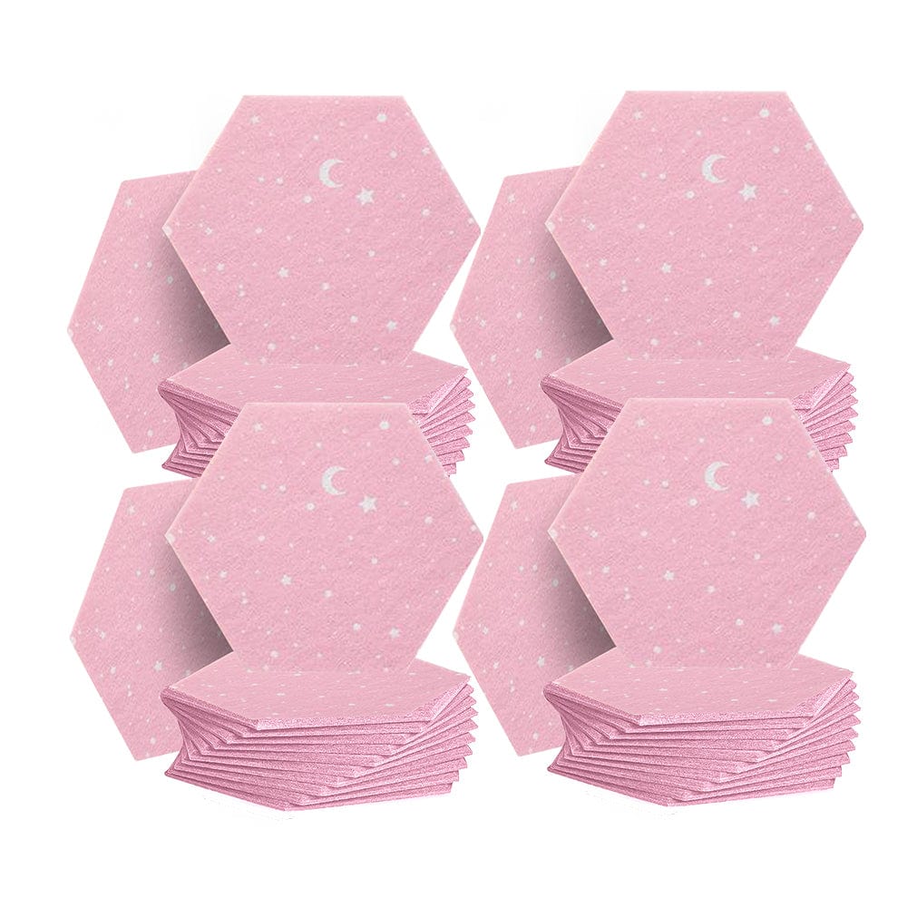 silexofy Hexagon Felt Sound Absorbing Wall Panel - Starry Art - KK1231