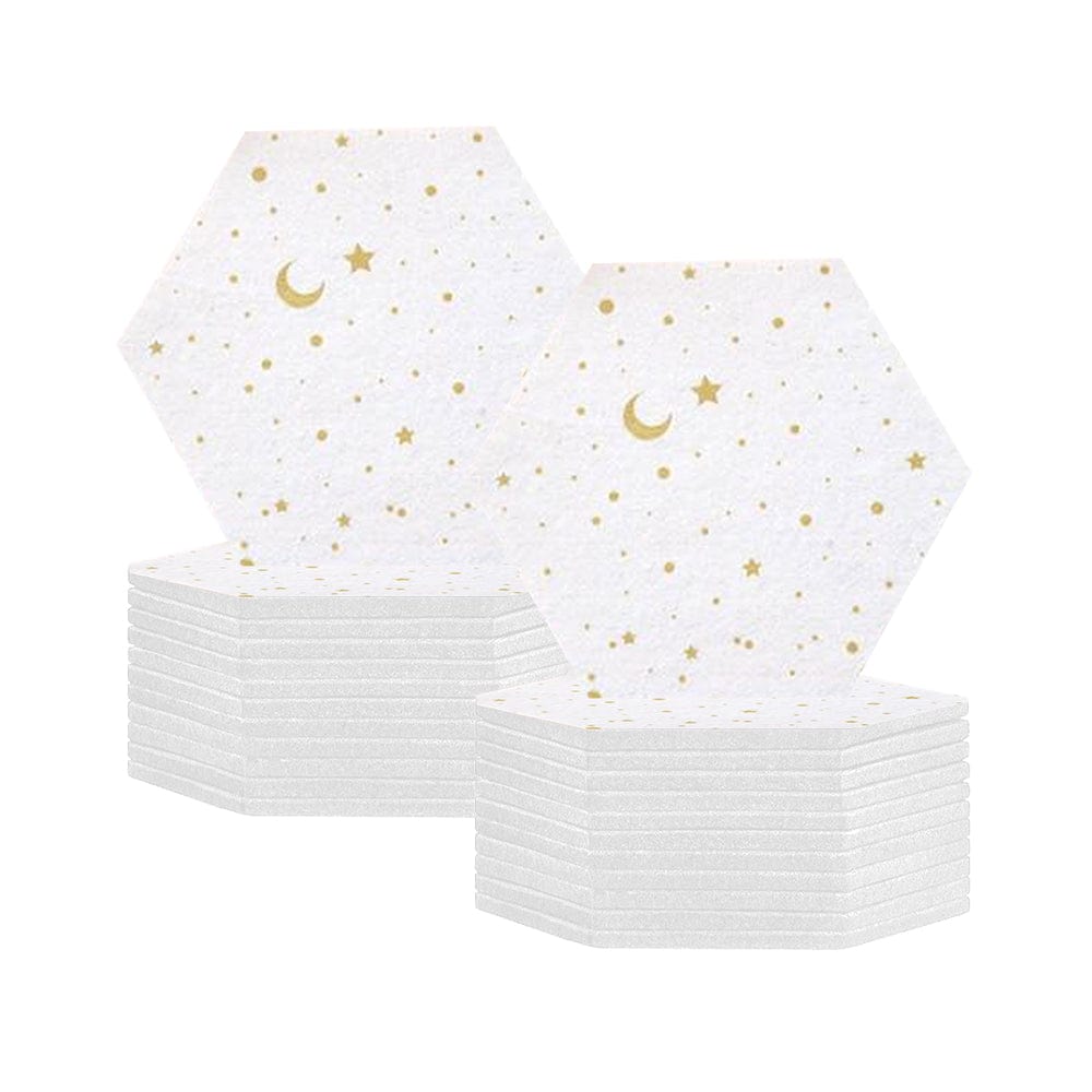 silexofy Hexagon Felt Sound Absorbing Wall Panel - Starry Art - KK1231