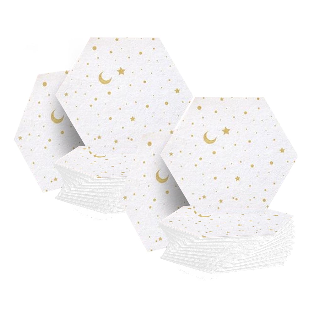 silexofy Hexagon Felt Sound Absorbing Wall Panel - Starry Art - KK1231