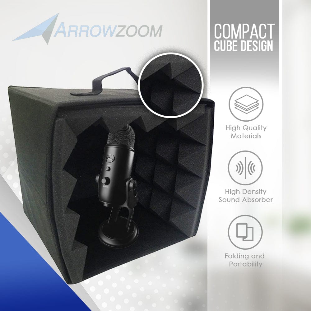 silexofy Portable Microphone Isolation Box - Studio Voice Booth - KK1159