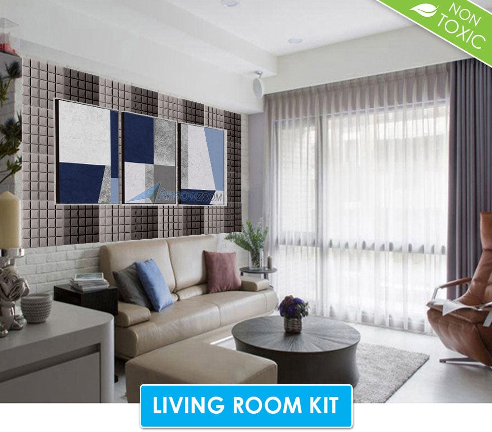 silexofy Comfortable Living Room Kit - All in One Acoustic Panels - KK1183