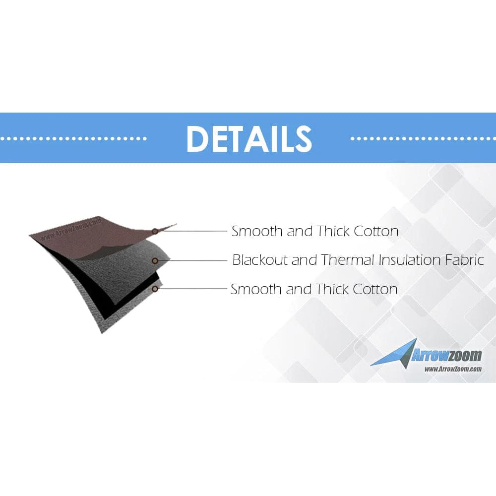 silexofy 99.9% Black Out Curtain - Thermal Insulation, Light Soundproof and Room Darkening - KK1145