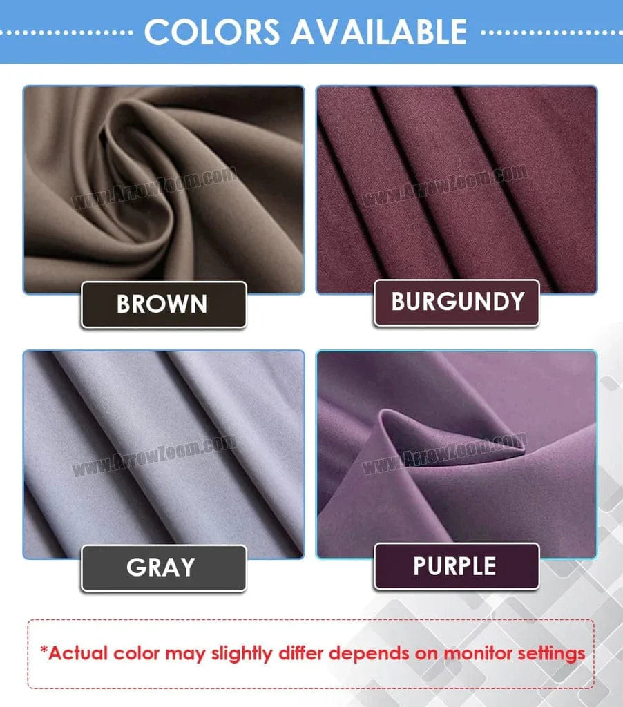 silexofy 99.9% Black Out Curtain - Thermal Insulation, Light Soundproof and Room Darkening - KK1145