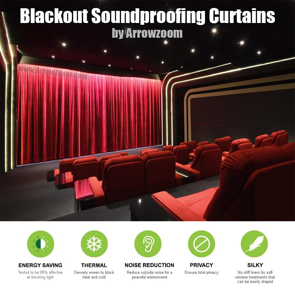 silexofy 99.9% Black Out Curtain - Thermal Insulation, Light Soundproof and Room Darkening - KK1145