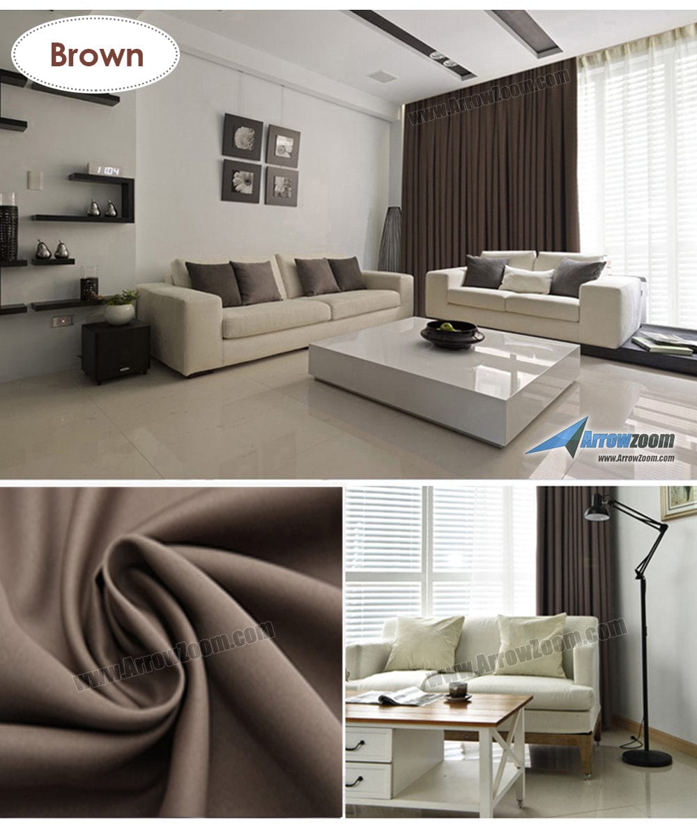 silexofy 99.9% Black Out Curtain - Thermal Insulation, Light Soundproof and Room Darkening - KK1145