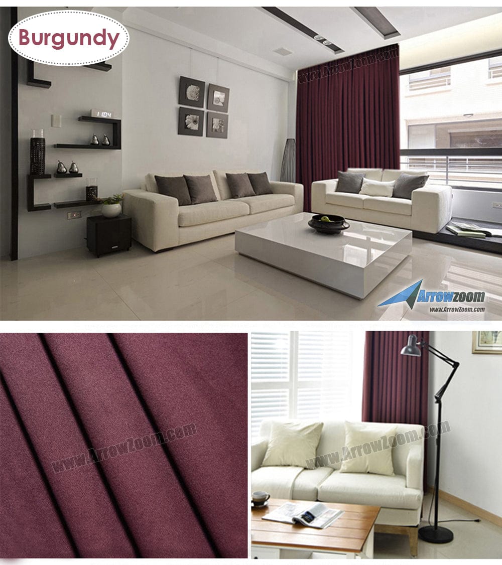 silexofy 99.9% Black Out Curtain - Thermal Insulation, Light Soundproof and Room Darkening - KK1145