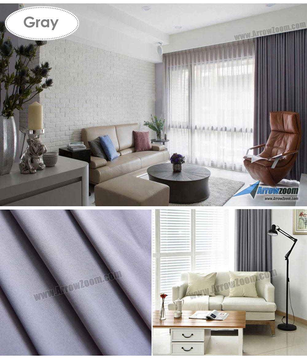 silexofy 99.9% Black Out Curtain - Thermal Insulation, Light Soundproof and Room Darkening - KK1145