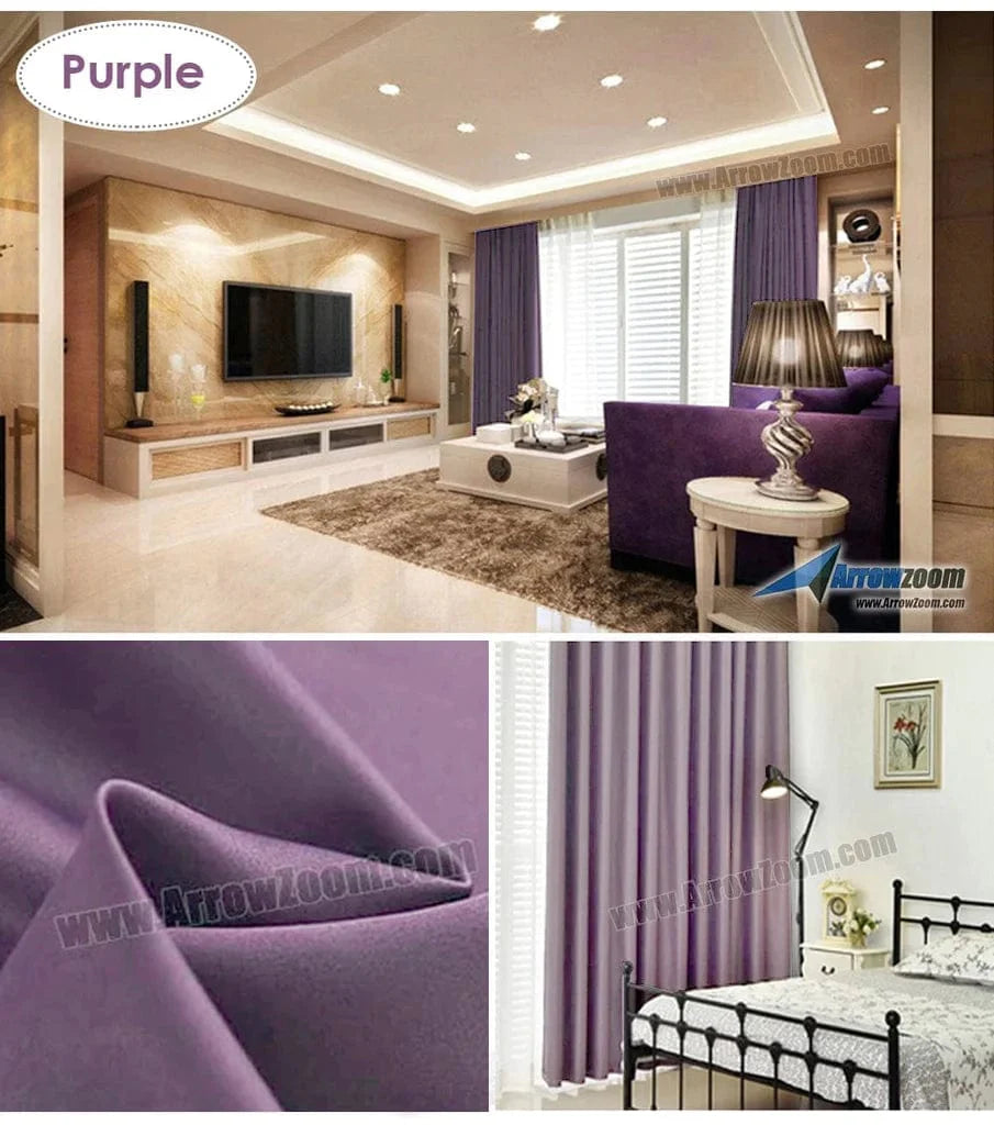silexofy 99.9% Black Out Curtain - Thermal Insulation, Light Soundproof and Room Darkening - KK1145