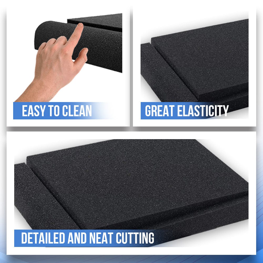 silexofy Sound Deadening Speaker Riser Foam - Studio Monitor Pad - KK1108