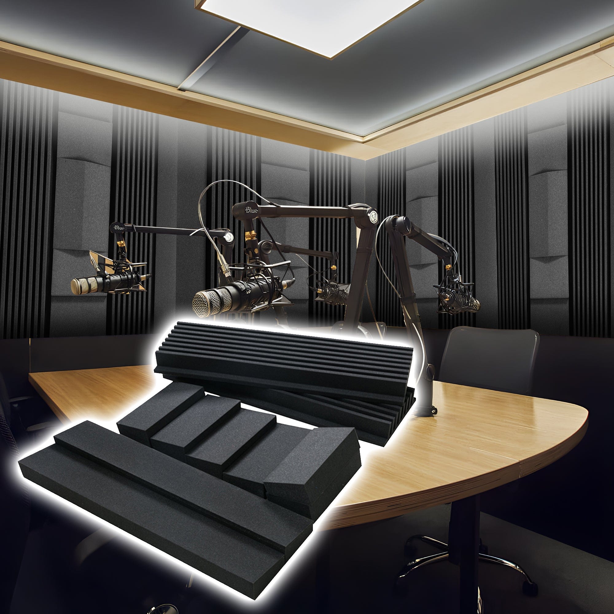 silexofy Soundproof Panel - Wall Set Sound Absorption Kit 1 Pc - 2 Colors - KK1048