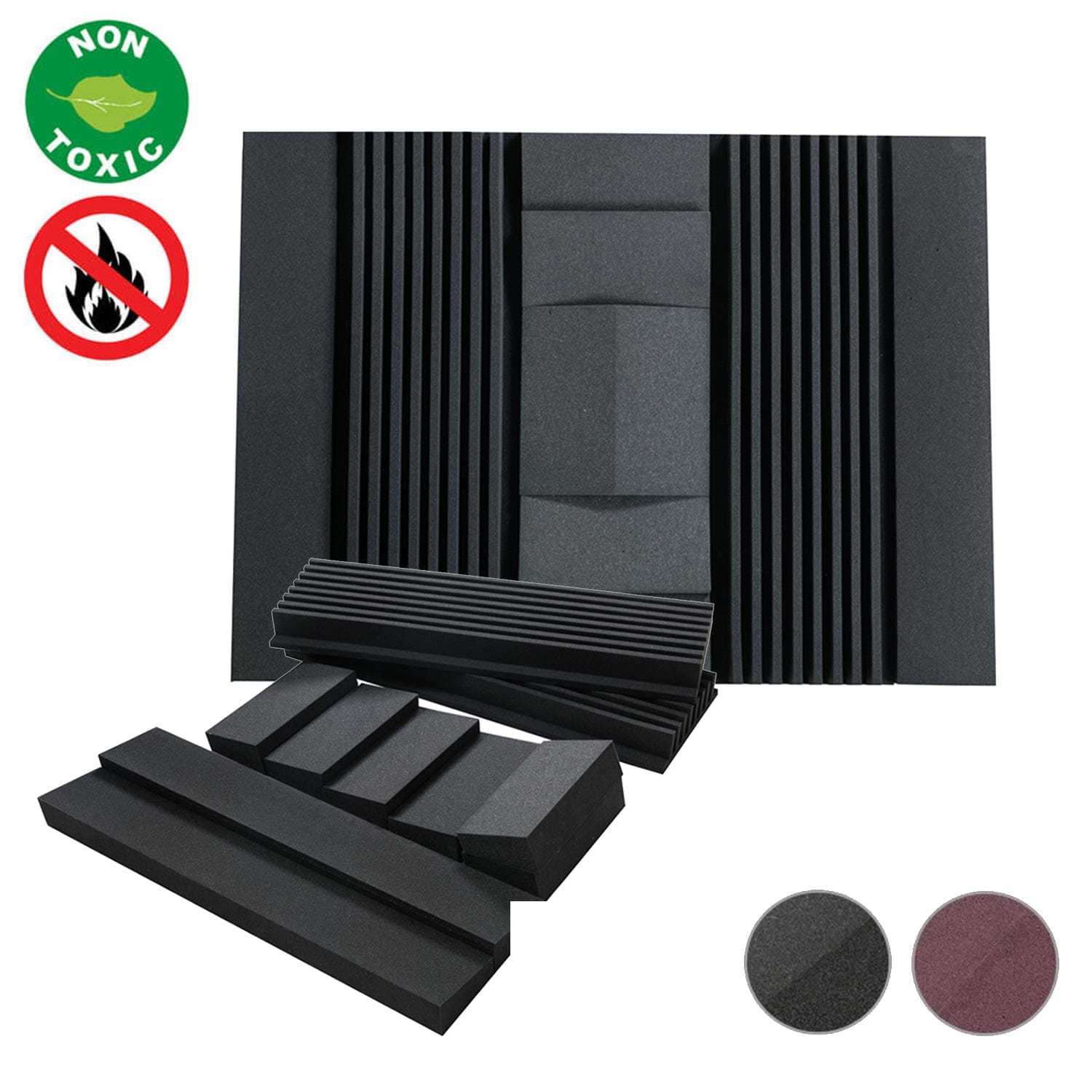 silexofy Soundproof Panel - Wall Set Sound Absorption Kit 1 Pc - 2 Colors - KK1048