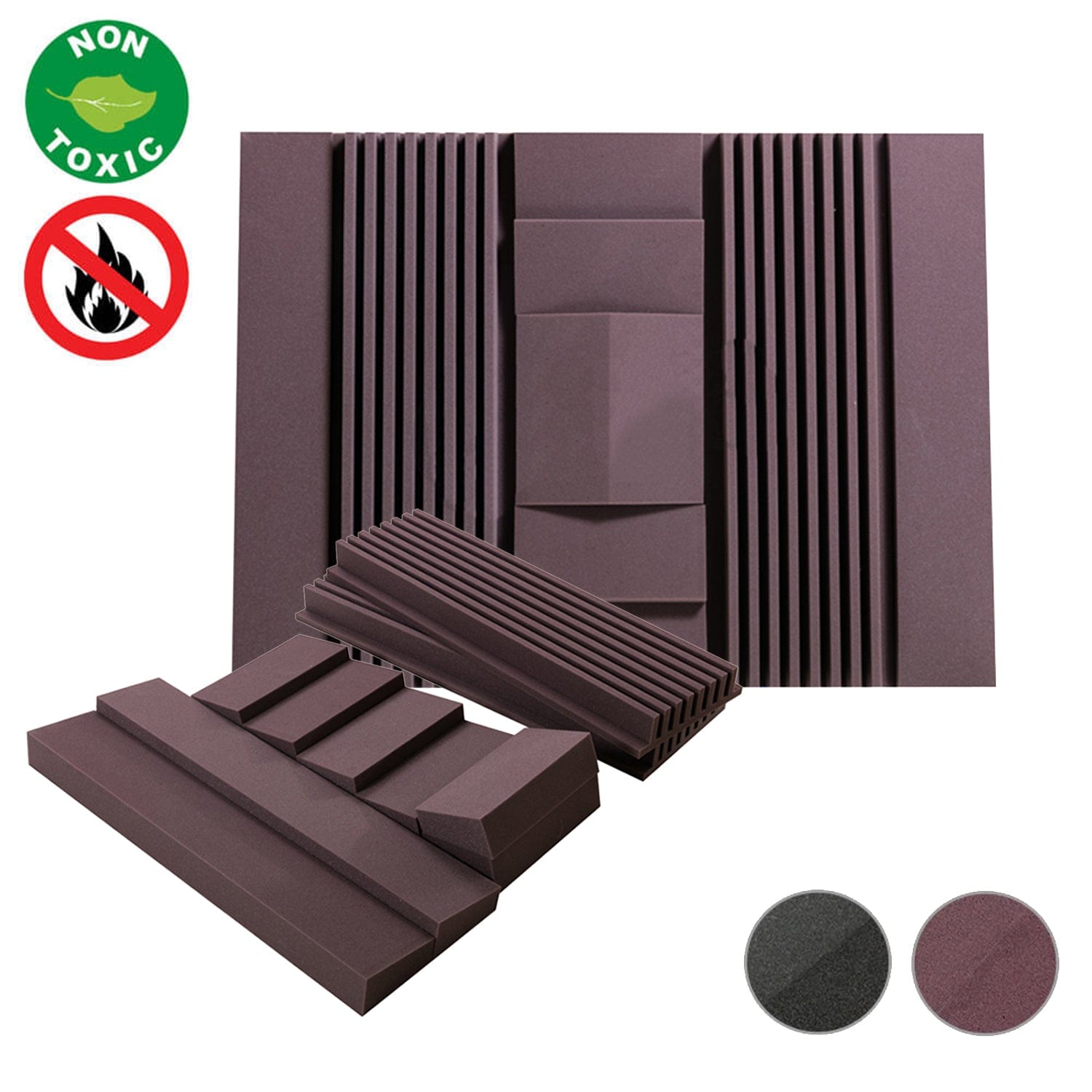 silexofy Soundproof Panel - Wall Set Sound Absorption Kit 1 Pc - 2 Colors - KK1048