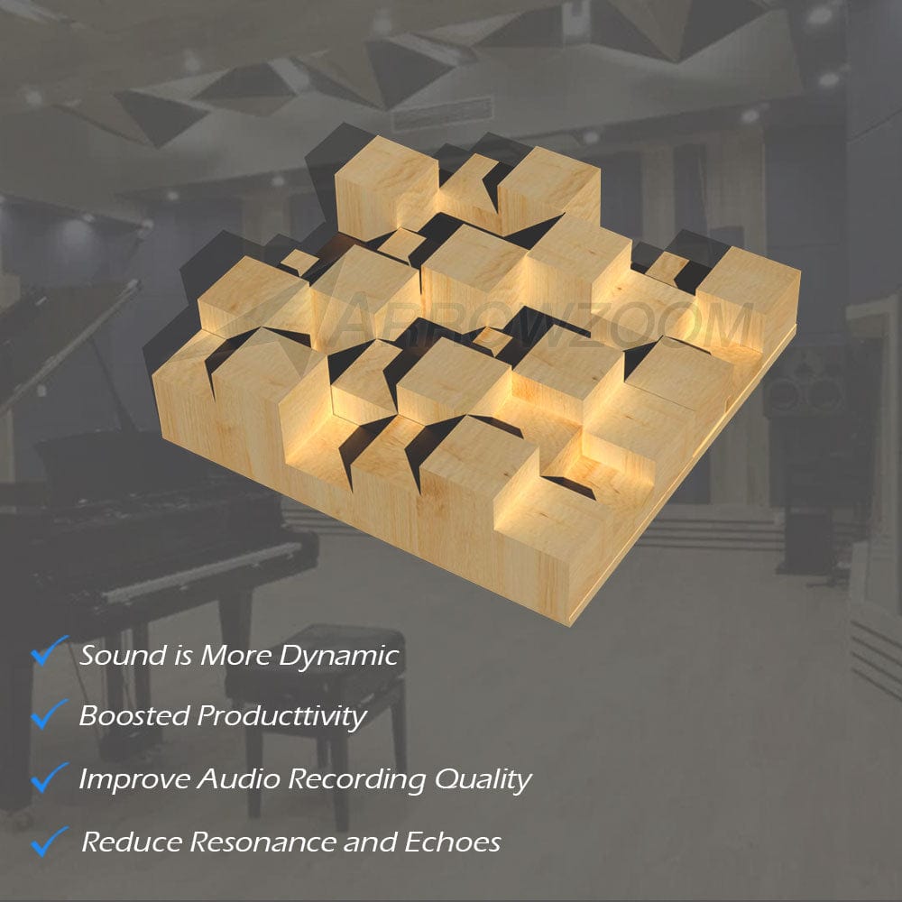 silexofy™ Acoustic Sound Diffuser - Quadratic Skyline - KK1204