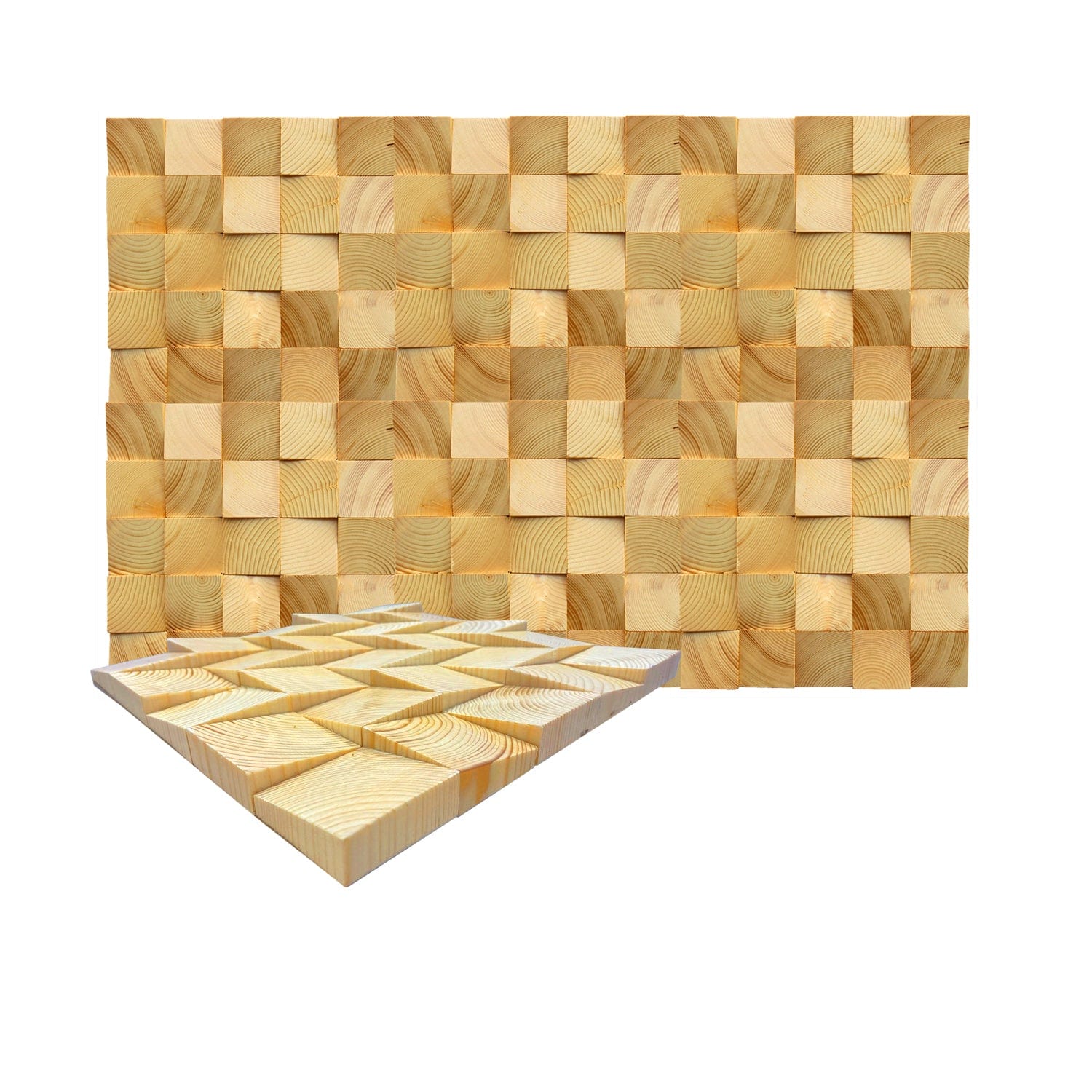 silexofy™ Genuine 3D Geometric Style Wooden Wall Art Panel 30 x 30cm (12 x 12in) KK1234
