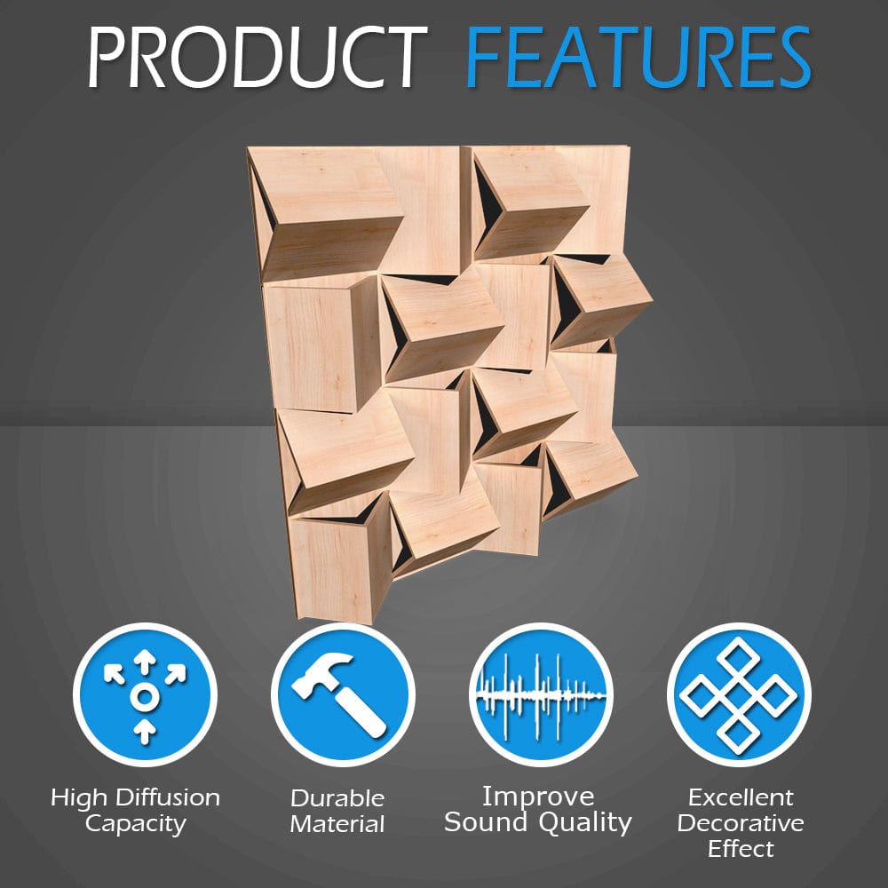 silexofy™ Pro Acoustic Sound Diffuser - 3D Triangular - KK1203