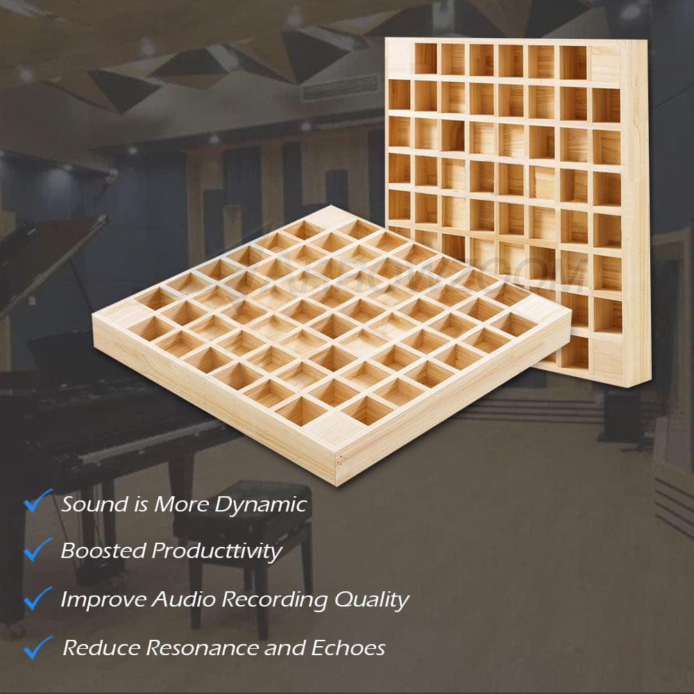 silexofy™ Pro Acoustic Wood Diffuser Panel - 25 Grid - KK1201