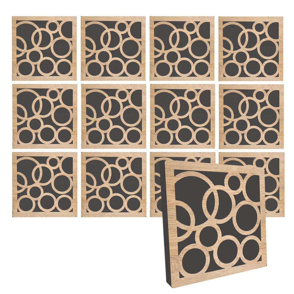 silexofy™ Diffuse PRO Orbit Square Felt Wooden Panel - KK1307