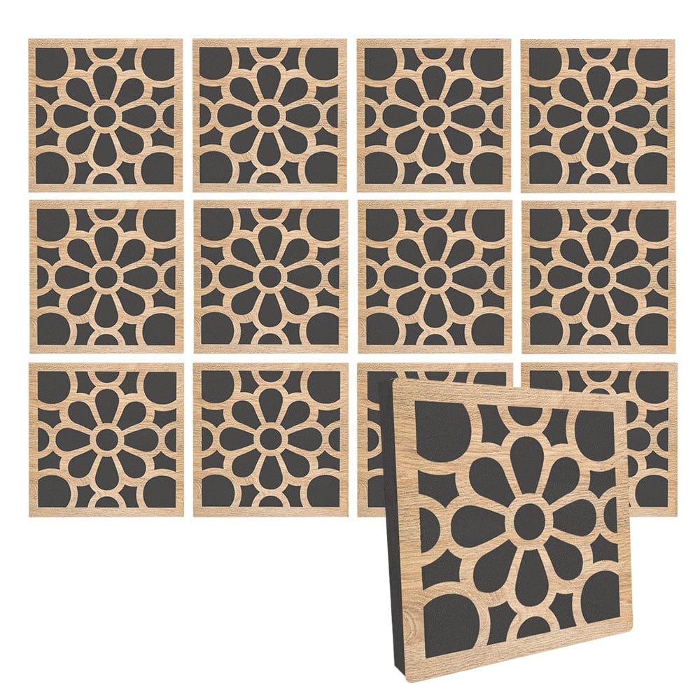 silexofy™ Diffuse PRO Royal Petals Square Felt Wooden Panel - KK1309