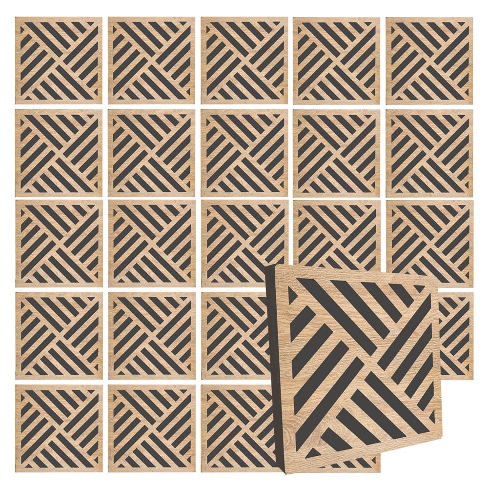 silexofy™ Diffuse PRO Diagonal Square Felt Wooden Panel - KK1308