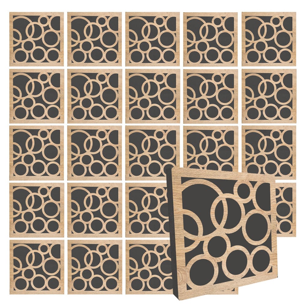 silexofy™ Diffuse PRO Orbit Square Felt Wooden Panel - KK1307