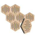 silexofy™ Diffuse PRO Waves Hexagon Felt Wooden Panel - KK1416