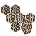 silexofy™ Diffuse PRO Isometric Triangle Hexagon Felt Wooden Panel - KK1417