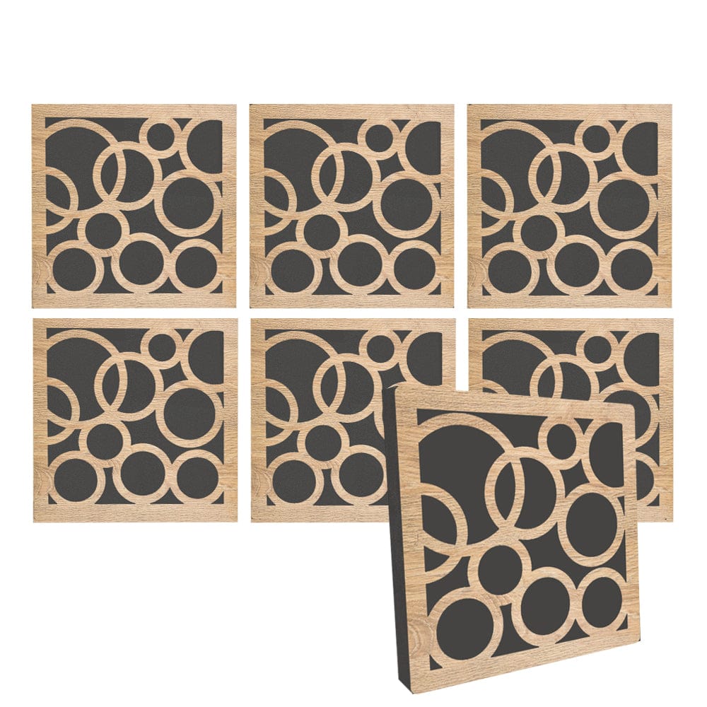 silexofy™ Diffuse PRO Orbit Square Felt Wooden Panel - KK1307