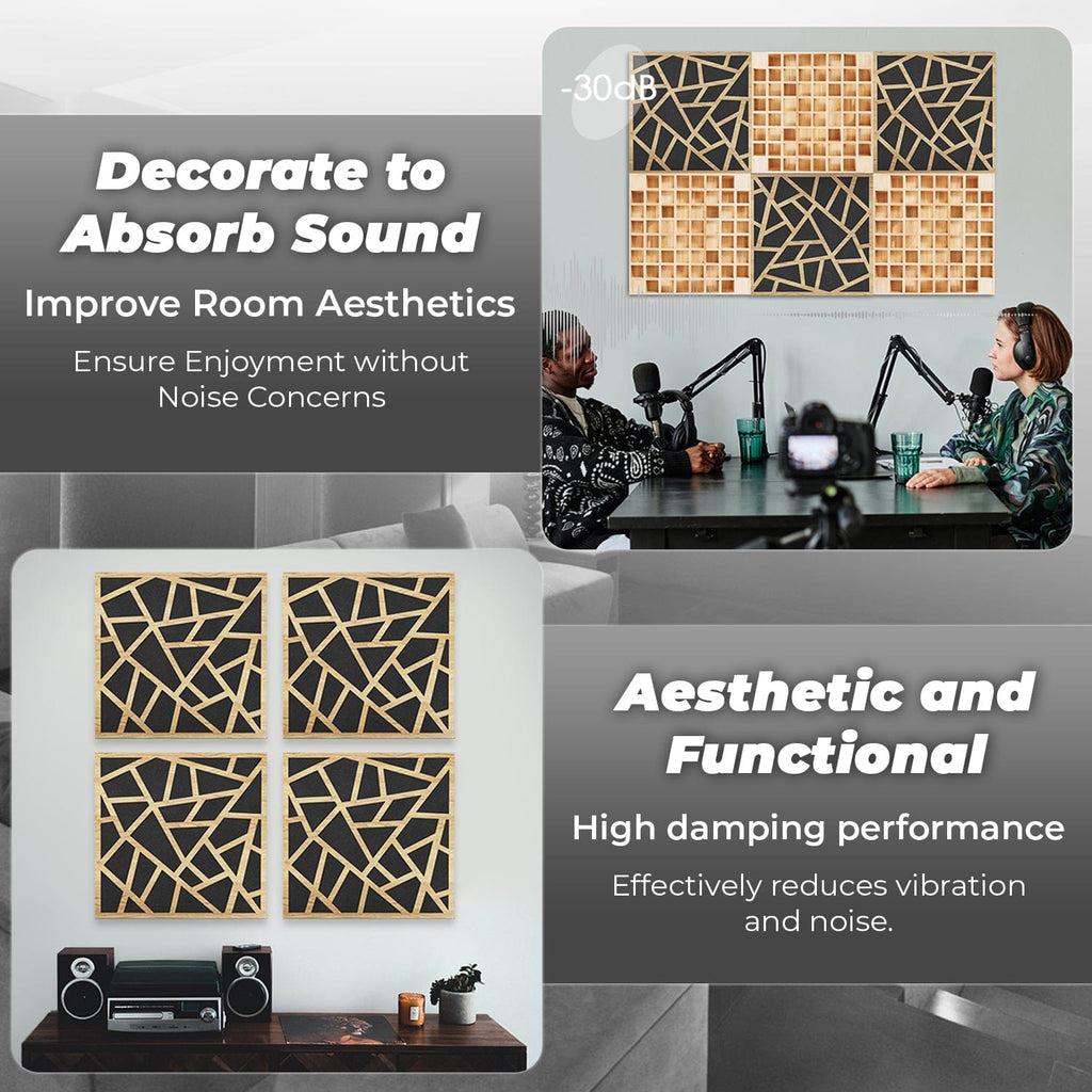 silexofy™ Diffuse PRO Square Felt Wooden Panel - KK1247
