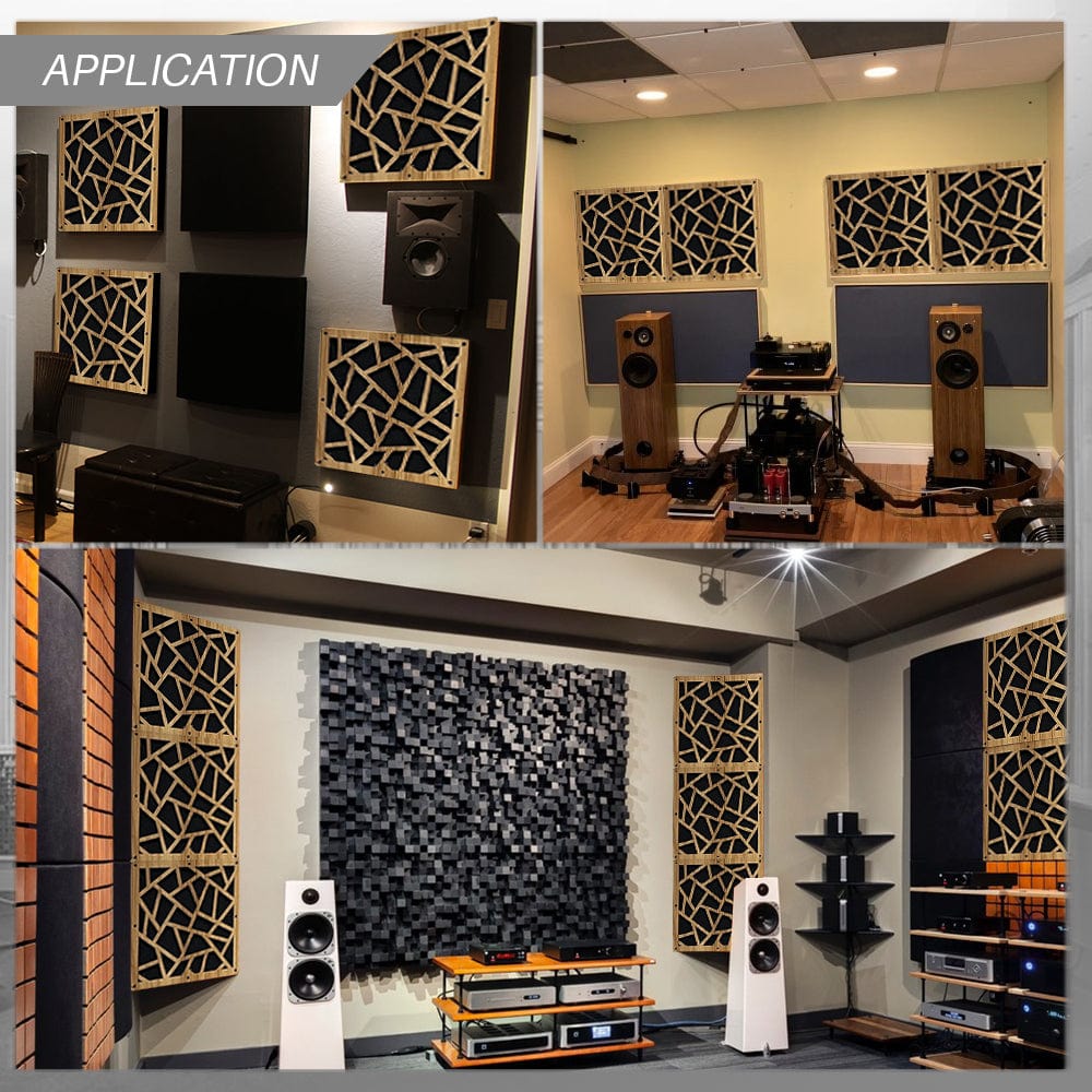 silexofy™ Diffuse PRO Square Felt Wooden Panel - KK1247