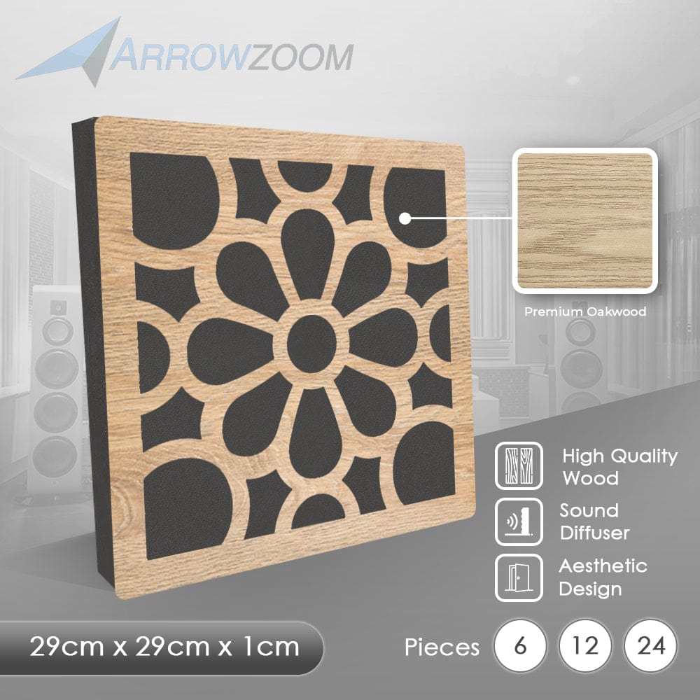 silexofy™ Diffuse PRO Royal Petals Square Felt Wooden Panel - KK1309