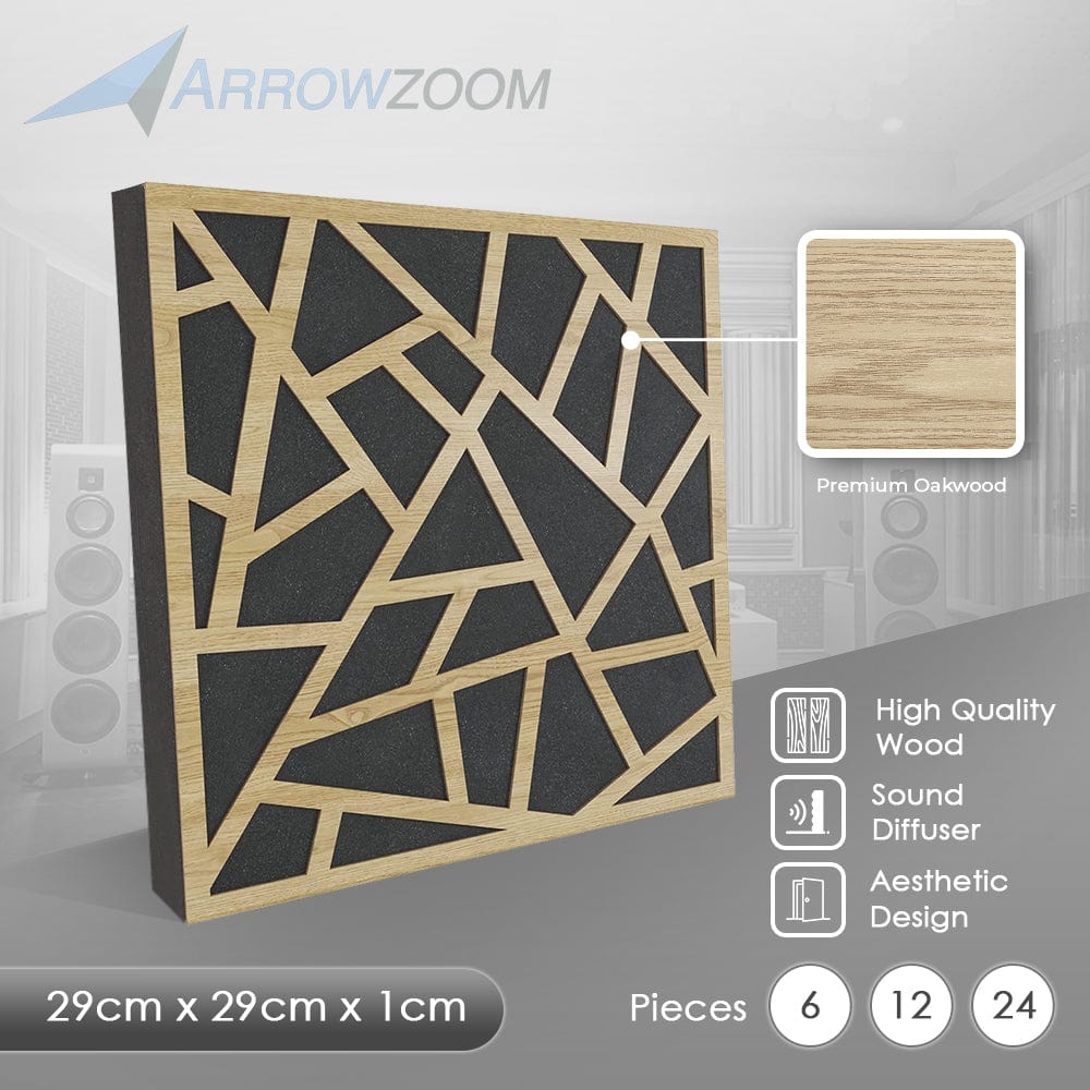 silexofy™ Diffuse PRO Square Felt Wooden Panel - KK1247